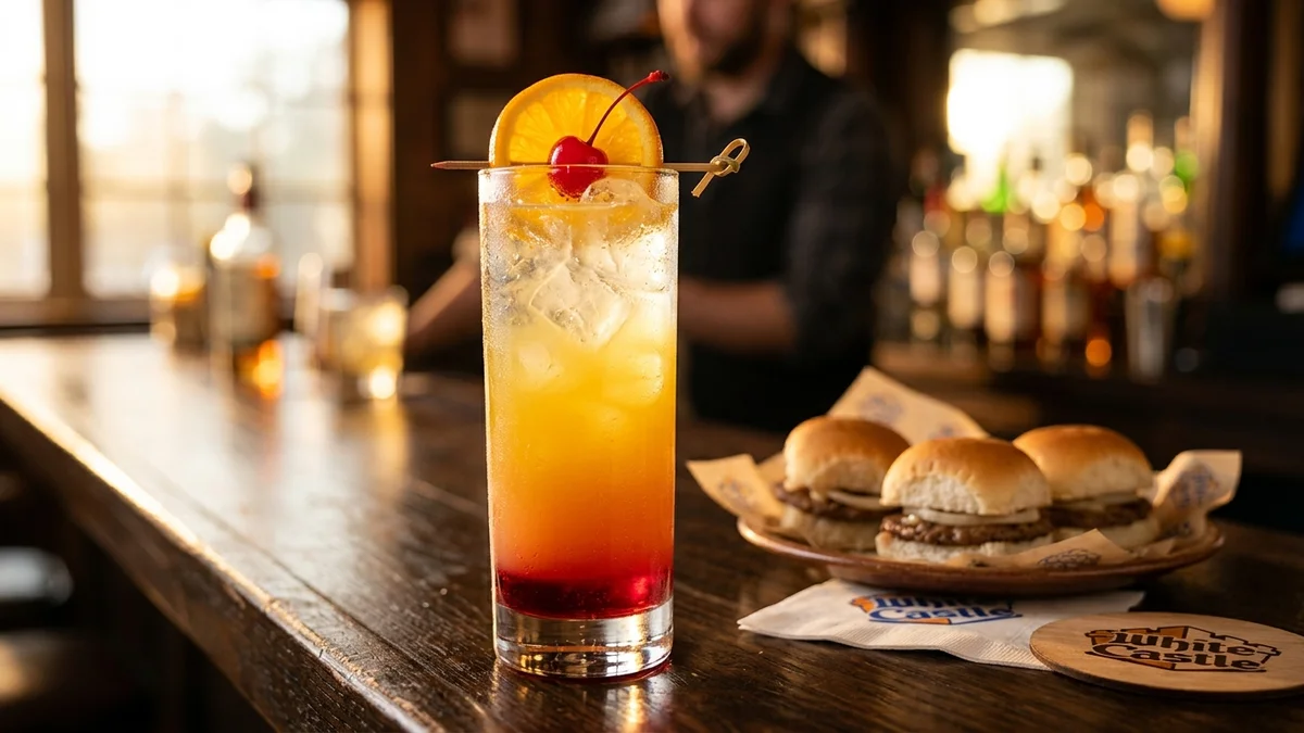 White Castle Tequila Sunset Cocktail Recipe (The Official Craver Drink Pairing)